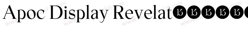 Apoc Display Revelat字体转换